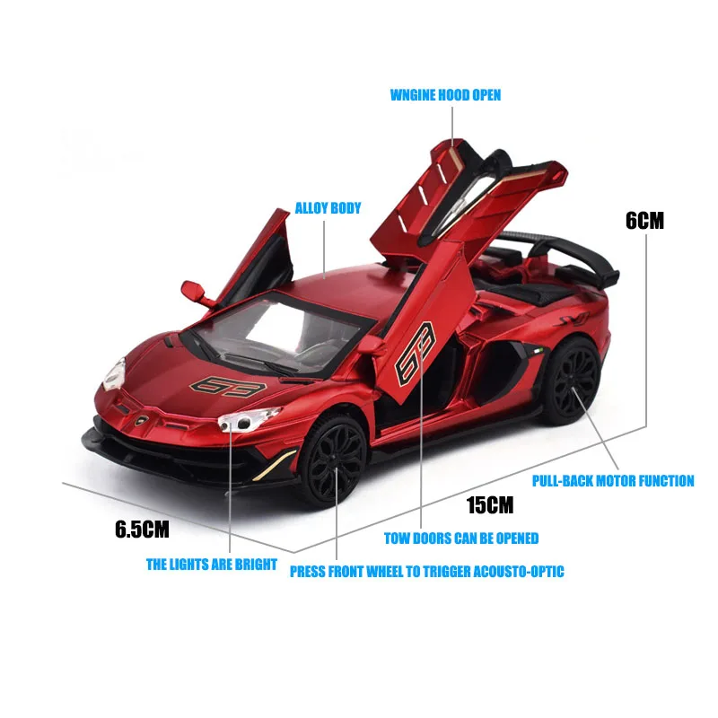 Новая модель автомобиля из сплава SVJ Race, масштаб 1:32, литьевые модели и игрушечные автомобили, образовательные игрушки для детей, подарки для мальчиков.