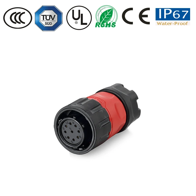 9-контактный водонепроницаемый разъем питания для автомобиля мотоцикла