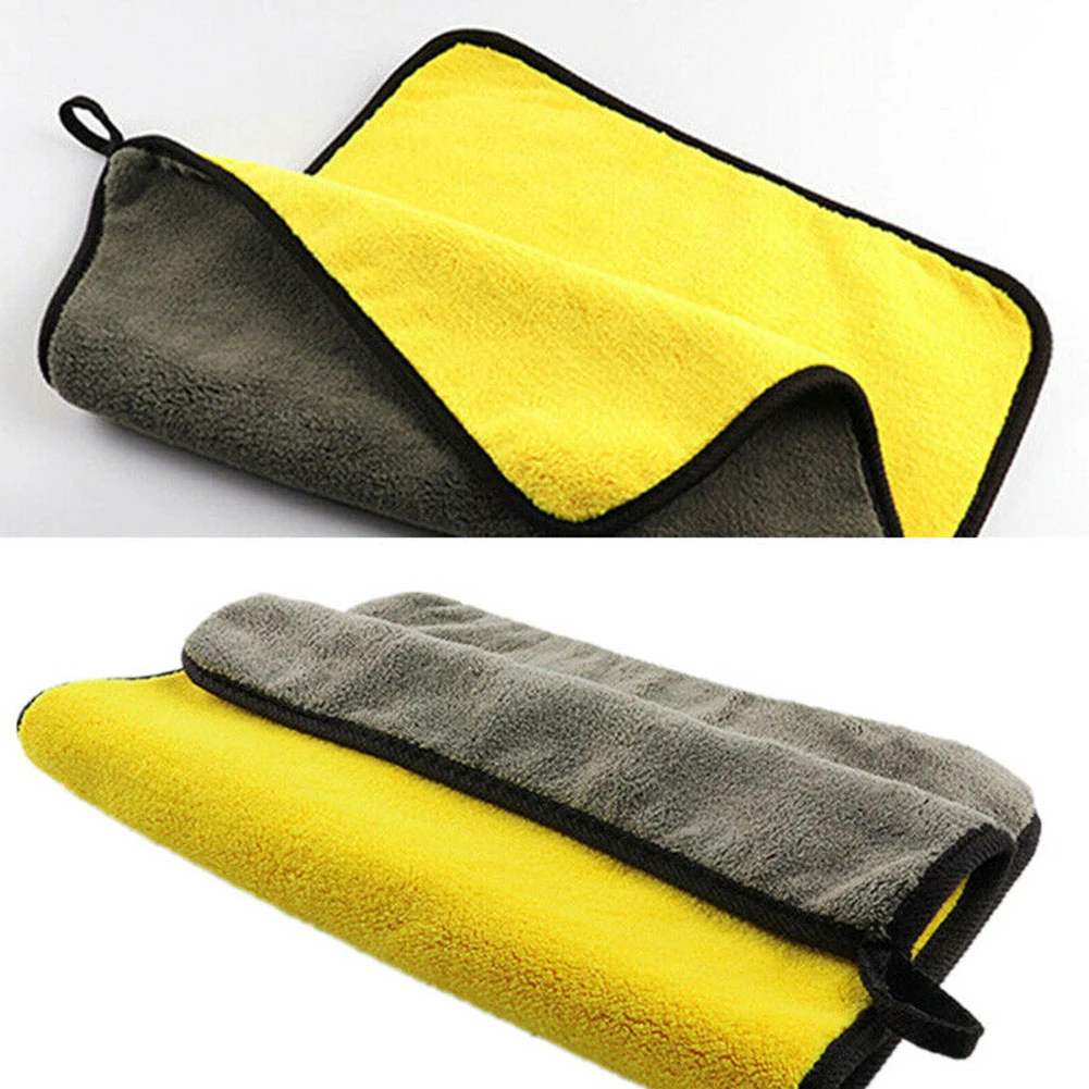 Полотенце из микрофибры для мытья автомобиля супер толстая плюшевая ткань