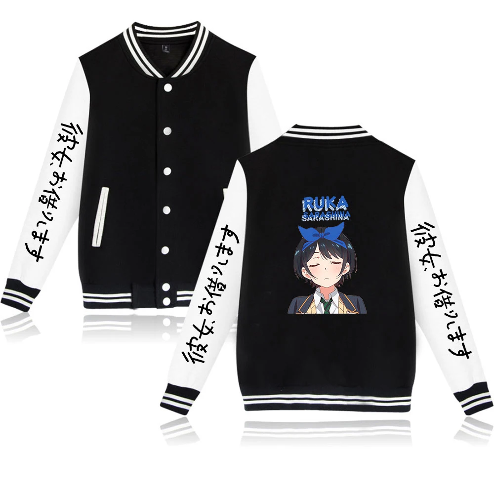 

Rentalgirlfriend Fashion Prints Baseball Jackets Women/Men Long Sleeve Jacket Hot Sale Casual Streetwear Clothes