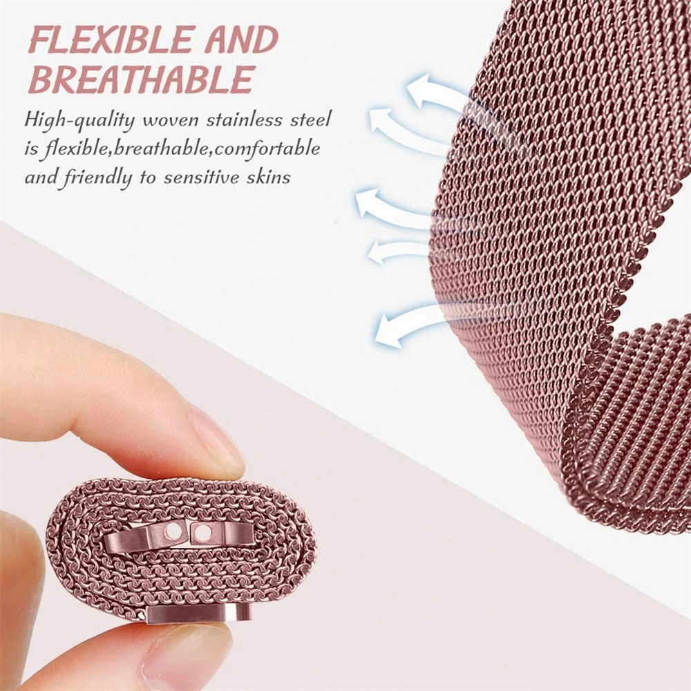 20mm 22mm Metal Magnetic Loop Strap Amazfit GTR3 /GTR 2 Bracelet 18mm For Samsung galaxy watch 4 Samsung Gear S3 Huawei GT2e