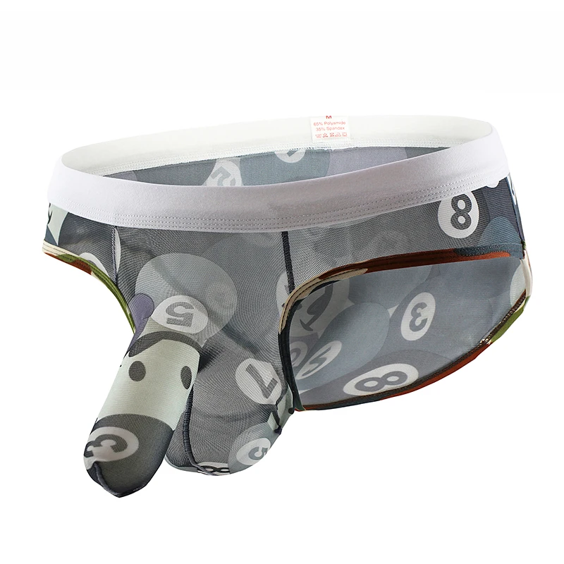 Mne's Print Underwear Briefs Male Elephant Nose Exotic Underpants Low-rise Bulge U Pouch Breathable Trunks |