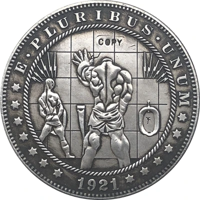 

Hobo Nickel 1921-D USA Morgan Dollar COIN COPY Type 124