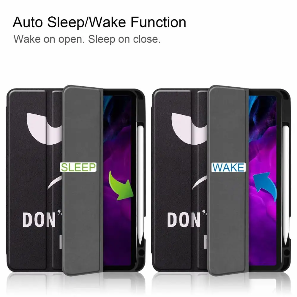 

for iPad Pro 12.9 2020 case with holder folio Tablet Smart case for Apple iPad Pro 12.9" 4th Generation stand protective cover