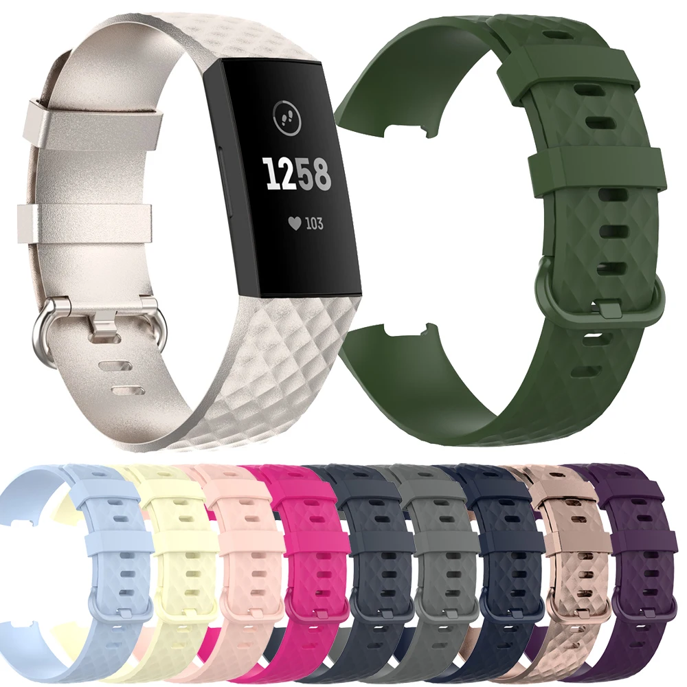 2022 New Silicone Bands For Fitbit Charge 3 4 SE Soft Women Men Bracelet Strap Correa For Fitbit Charge 3 4 SE Watch Replacement