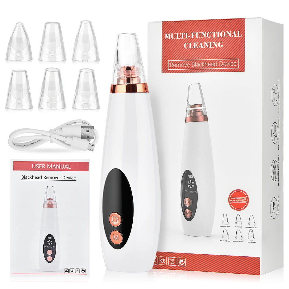 Blackhead Remover Facial Pore Cleaner USB Rechargeable Vacuum SuctionCleaner Electric Acne Pimple Extractor Facial Cleaner Tool facial cleaner usb rechargeable blackhead remover face pore vacuum skin care acne pore cleaner pimple vacuum suction facial tool