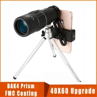 powerful 40x60 monocular mobile phone telescope waterproof long range high zoom binoculars for camping bird watching day night
