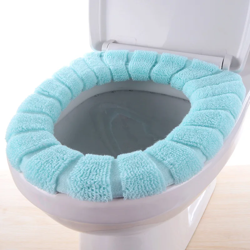 Универсальный мягкий Подогрев моющееся сиденье для унитаза коврик набор