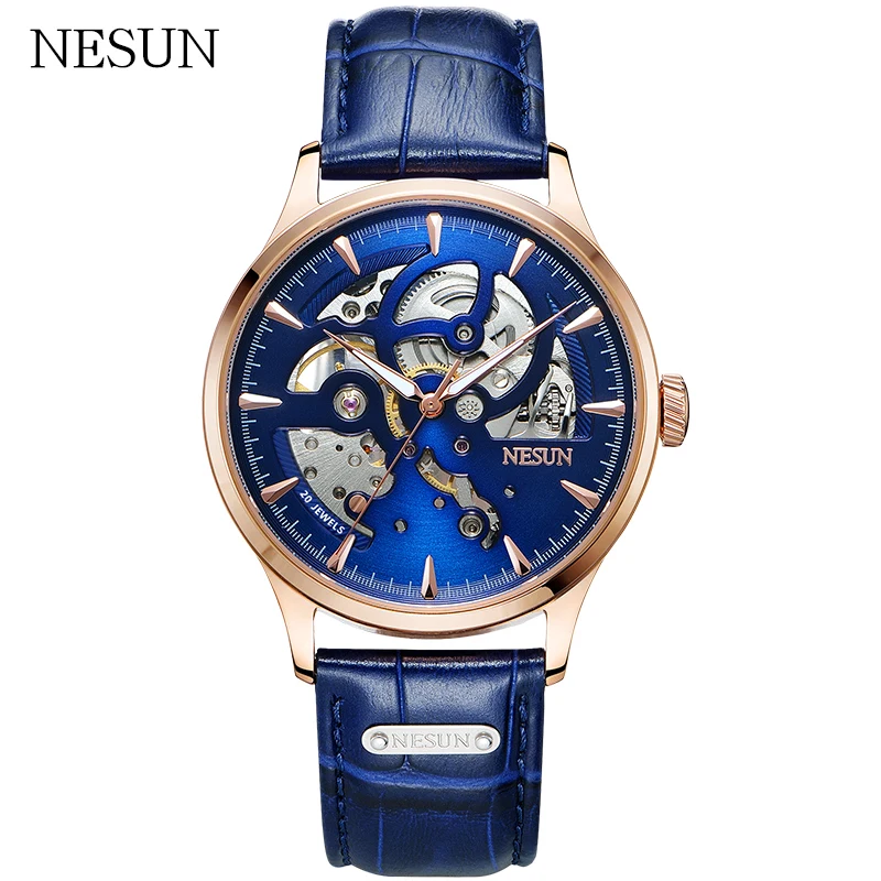 Часы наручные NESUN Мужские механические водонепроницаемые с автоподзаводом из