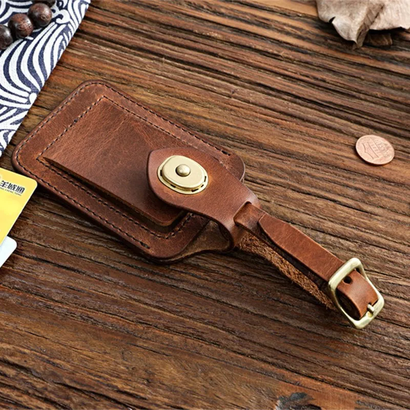 Из натуральной кожи Carder персонализированный чемодан для багажа подвеска с