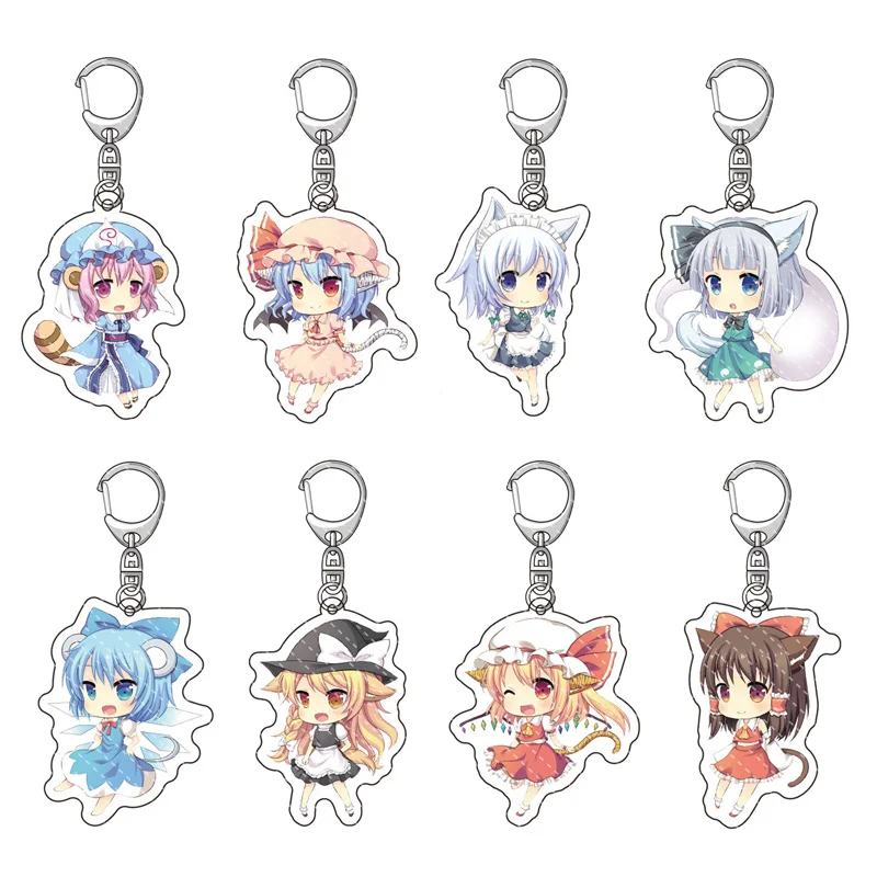Аниме Touhou Project брелок Hakurei Reimu Kirisame Marisa Flandre Scarlet Remiria Sukareto акриловый брелок Подвеска ювелирные изделия
