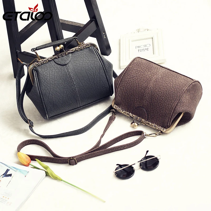 Женская винтажная сумка через плечо 2021 Сумки из искусственной кожи с пряжкой