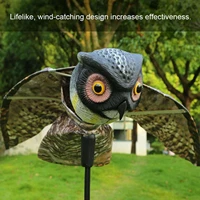 1pc fake prowler owl with moving wing bird proof repellent garden decoy pest scarer sparrow bird control supplies