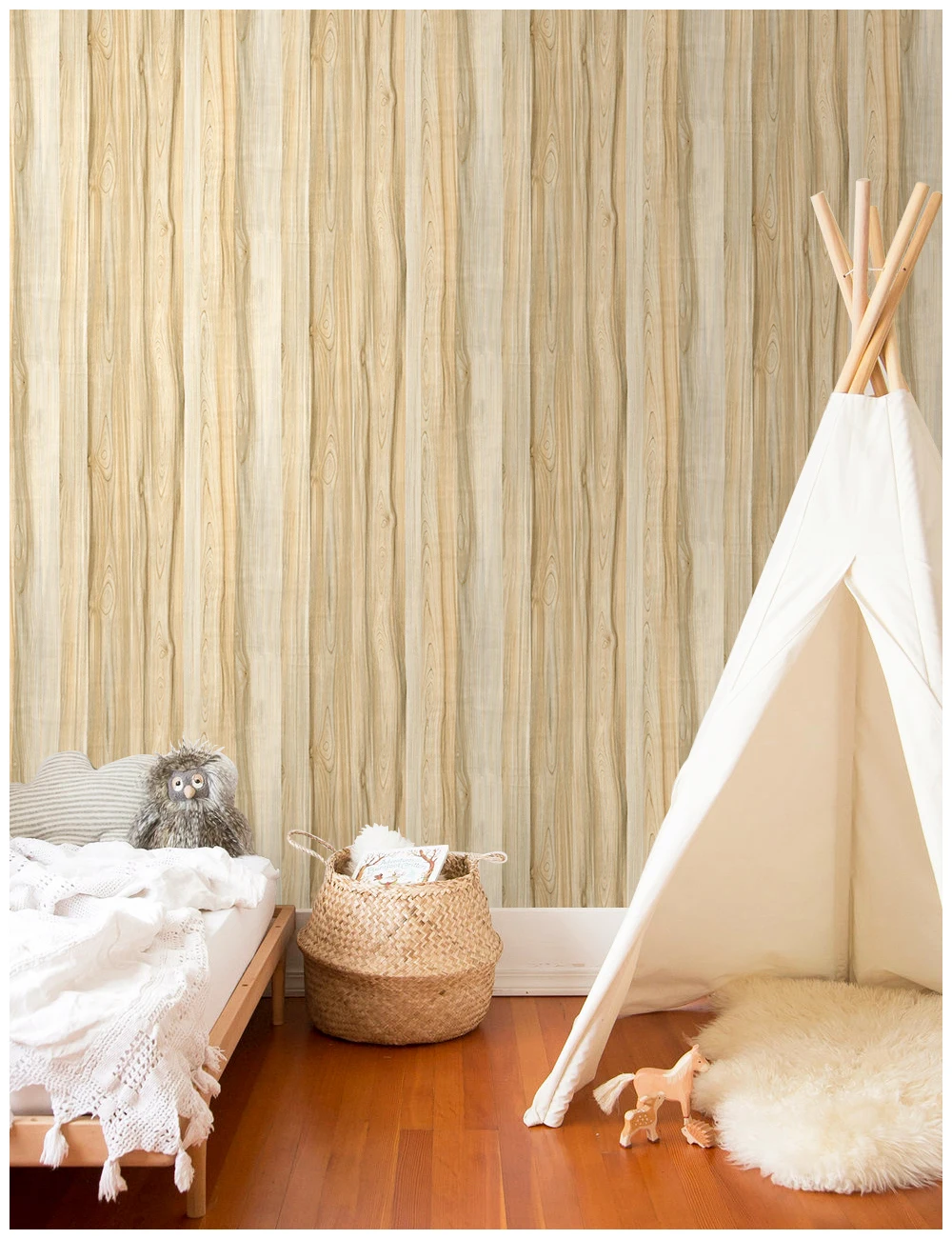 HaokHome деревянная настенная бумага свет из коричневого винила самоклеющиеся обои