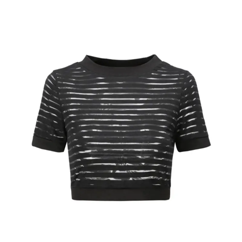 CA женский полосатый перспективный жилет Летний Повседневный короткий рукав