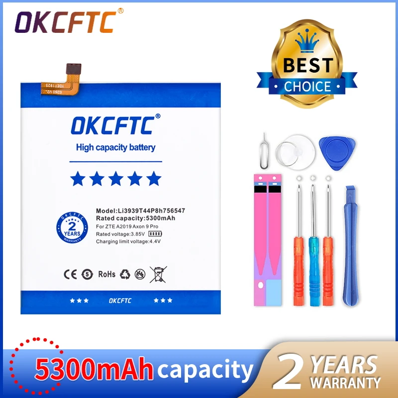 Аккумулятор OKCFTC для ZTE Axon 7 7Mini AXON 9 10 Pro Blade V8 V7 V9 V10 A610 Nubia Z9 mini Z11 MF910 K88 аккумуляторная