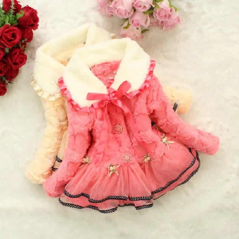 Новая детская зимняя куртка для От 2 до 5 лет маленьких девочек Одежда принцессы