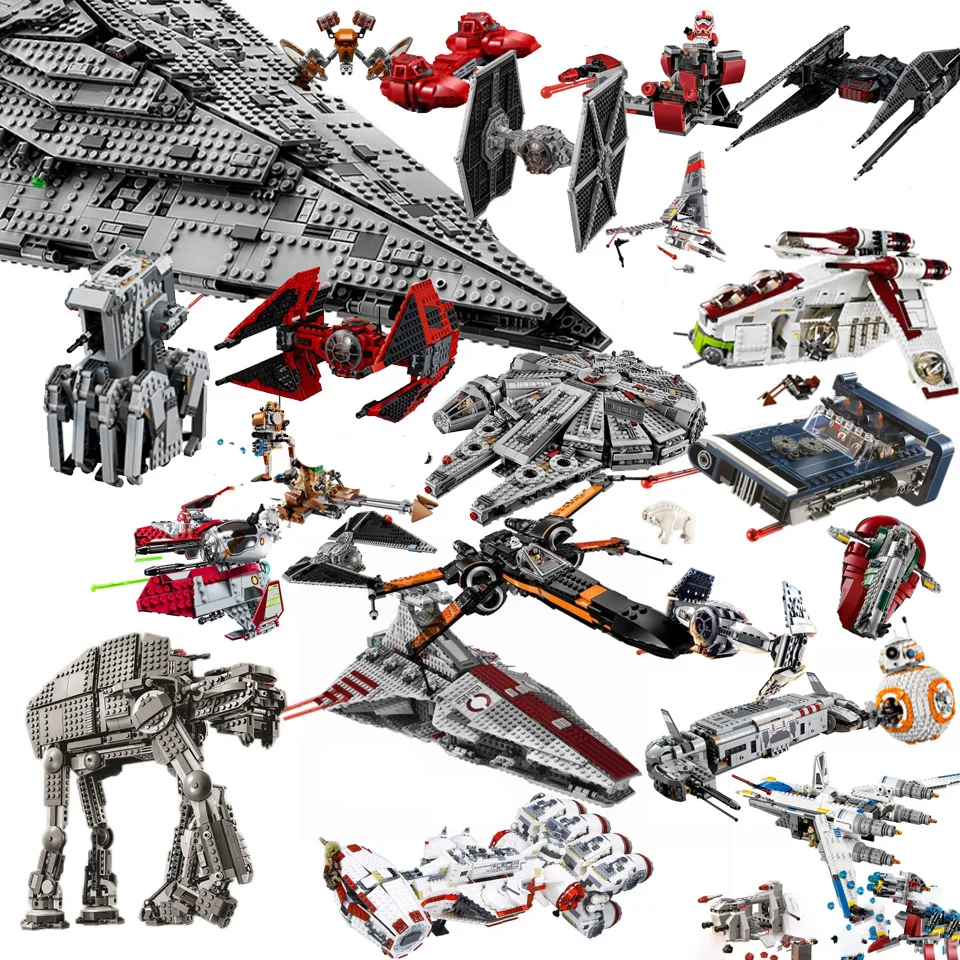 

Строительные блоки в наличии Millennium Imperial TIE Fighter Star, совместимые игрушки для детей, кубики Falcon, игрушки в подарок