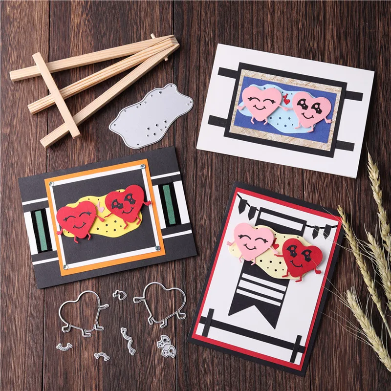 Металлический трафарет YaMinSanNiO в форме сердца и улыбки для фотографий | Дом сад