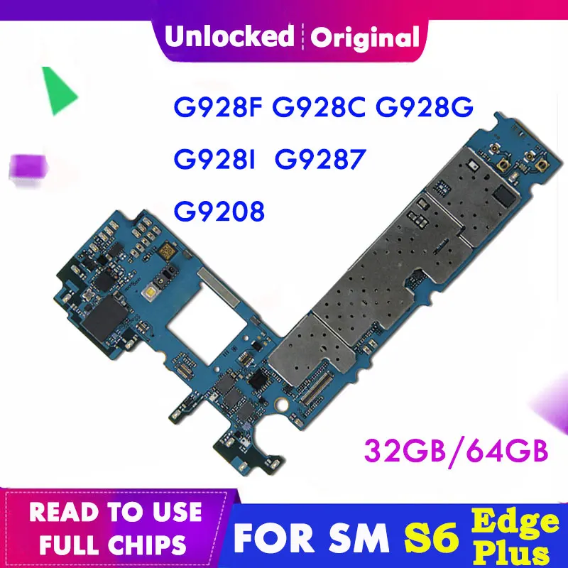 Оригинальная материнская плата для Samsung Galaxy S6 Ge + Plus G9208 G9287 G928F G928C G928G G928I доска с