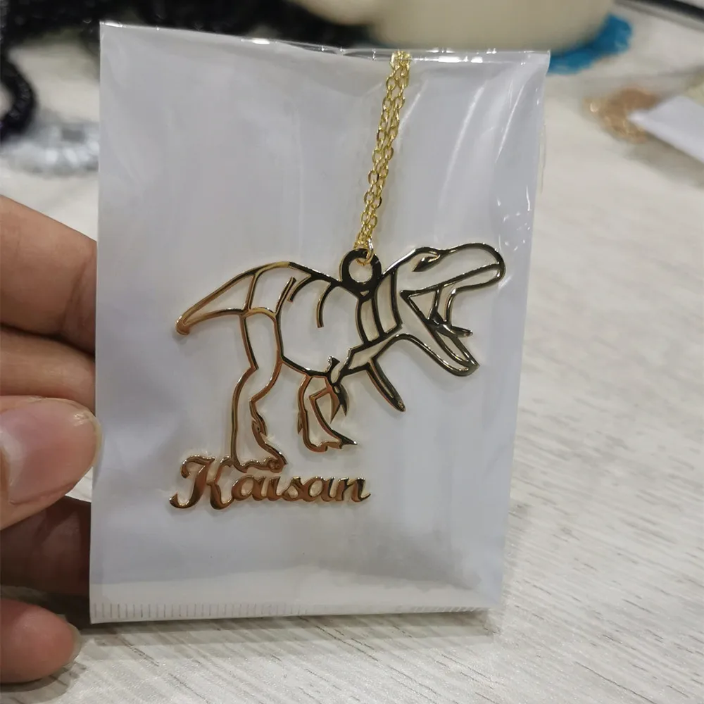 2021 Cartoon Character Custom Necklace Children's Personality Name Necklace Cute LOL Pendant Name Necklace Gift