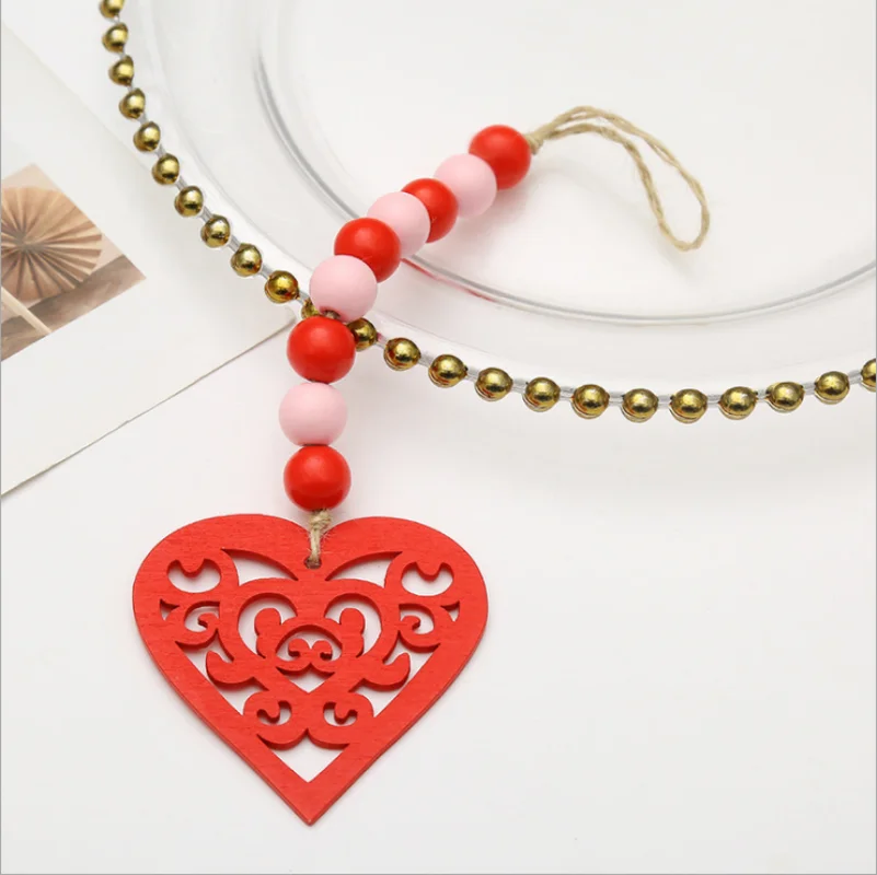 

DIY Fresh Love Tassel Pendant Candy Color Heart Beaded Pendant Hemp Rope Home Decoration Bedroom Wall Decoration Wall Hanging