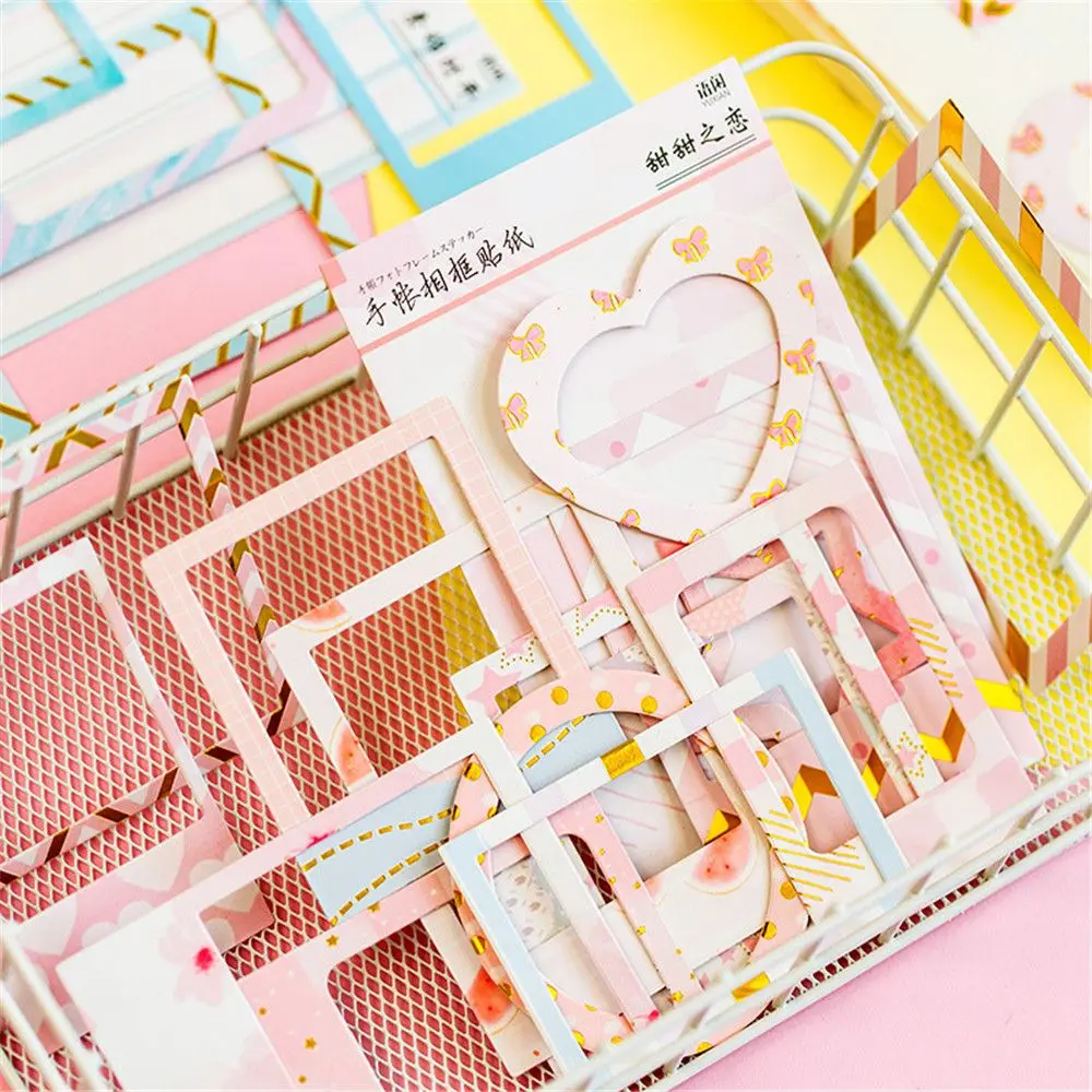 15 шт фоторамки наклейки милые канцелярские принадлежности DIY Скрапбукинг