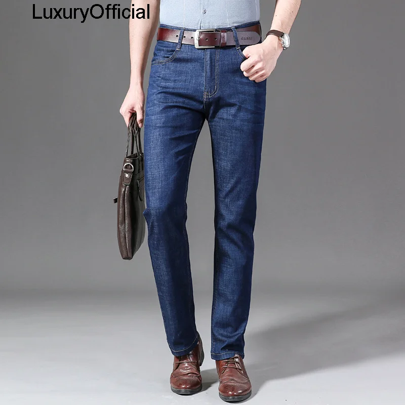 

Elastic men's jeans men's spring and summer straight tube leisure large trousers men's clothing middle-aged and elderly business
