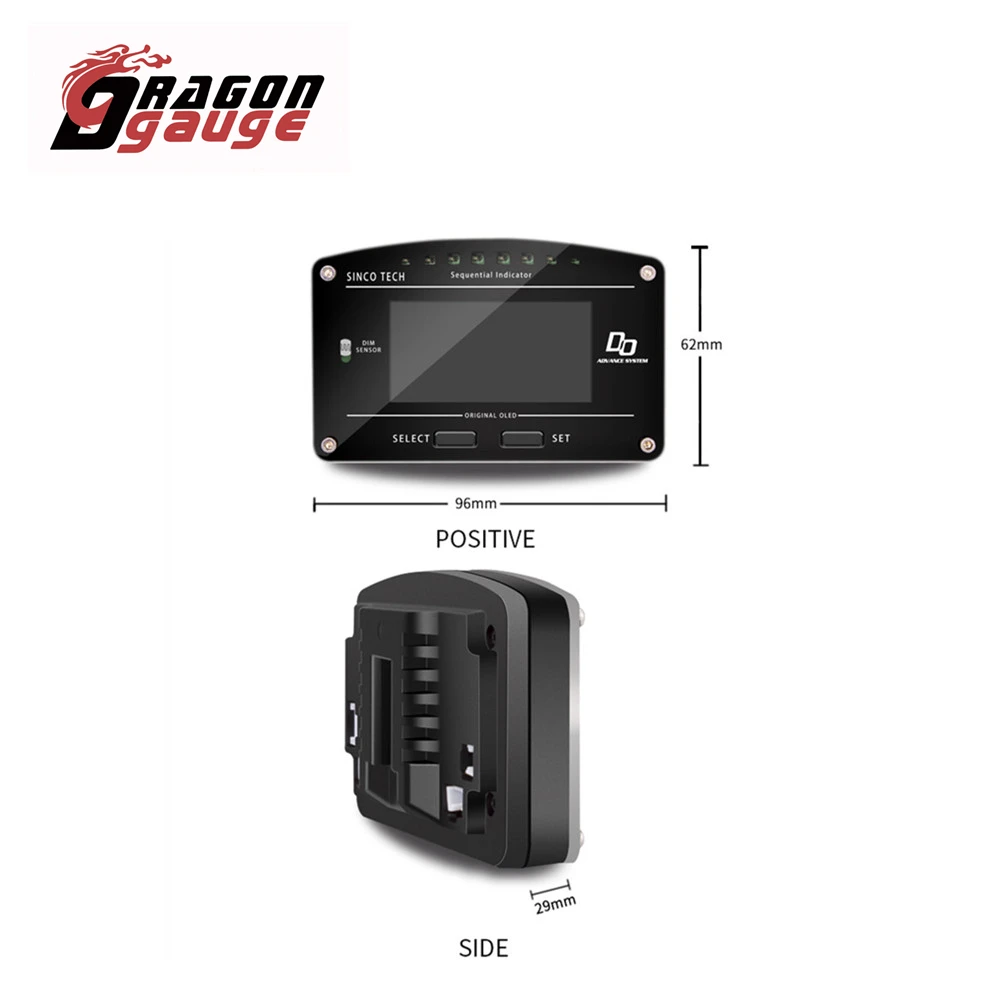 DRAGON GAUGE 10 в 1 гоночные панели для приборной OLED цифровой дисплей полный сенсор