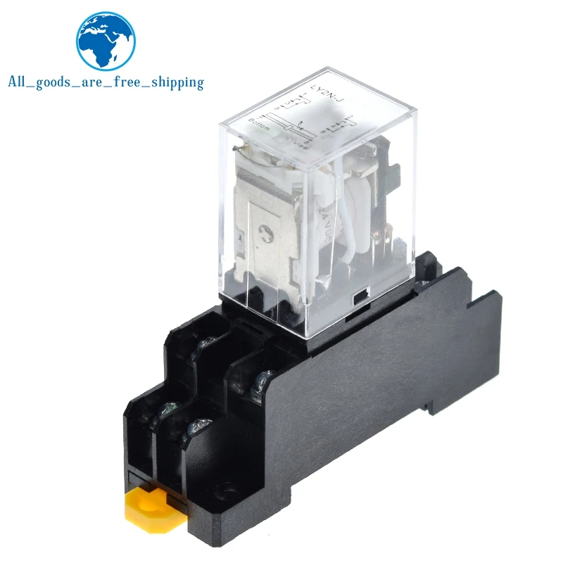 Завеса 12V 24V DC 110V 220V переменного тока катушки Мощность реле LY2NJ DPDT 8 Pin HH62P JQX 13F с