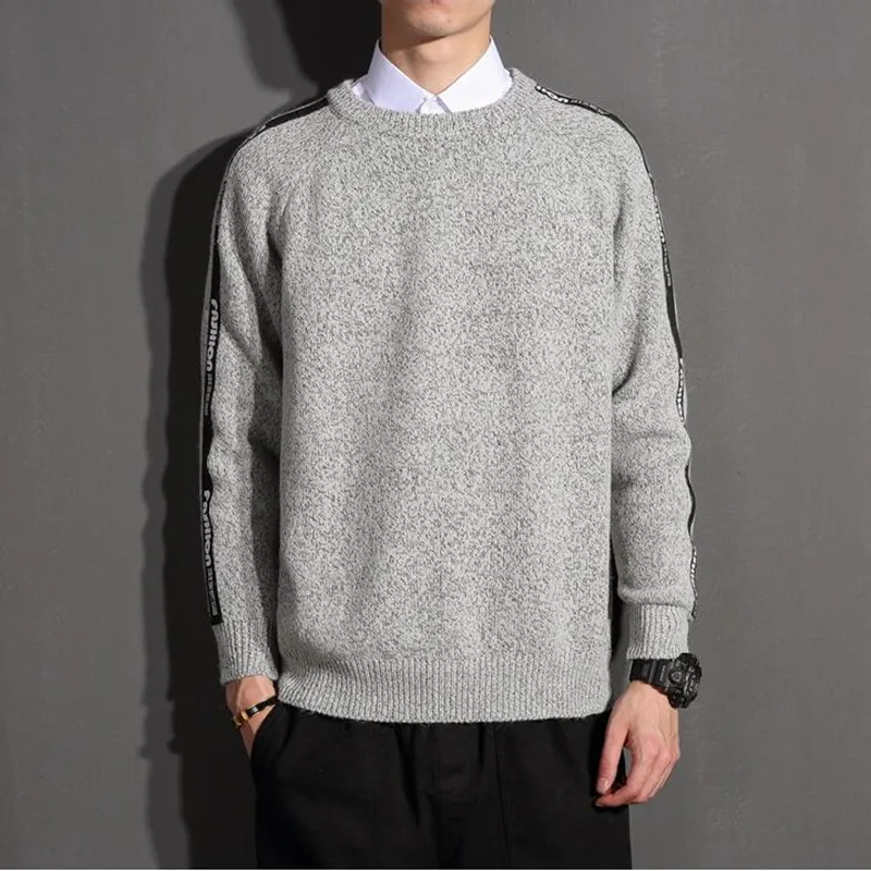 Мужской зимний Новый Повседневный пуловер мужской модный свитер с круглым