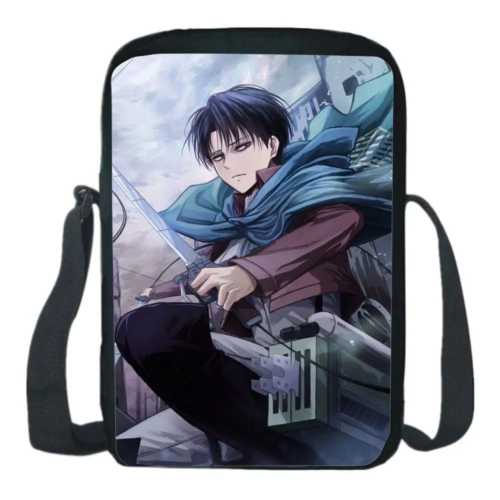 Anime Attack On Titan Messenger Bag Cartoon Simplicity School Bags Student Casual Shoulder Bag Cross-body Bags Support Customize