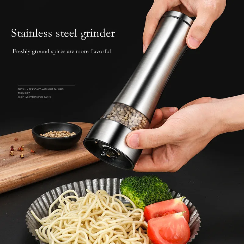 

Stainless Steel Salt and Pepper Grinders Spice Jar Containers Bottle Pepper Salt Shakers for Kitchen Cooking Utensils & Gadgets