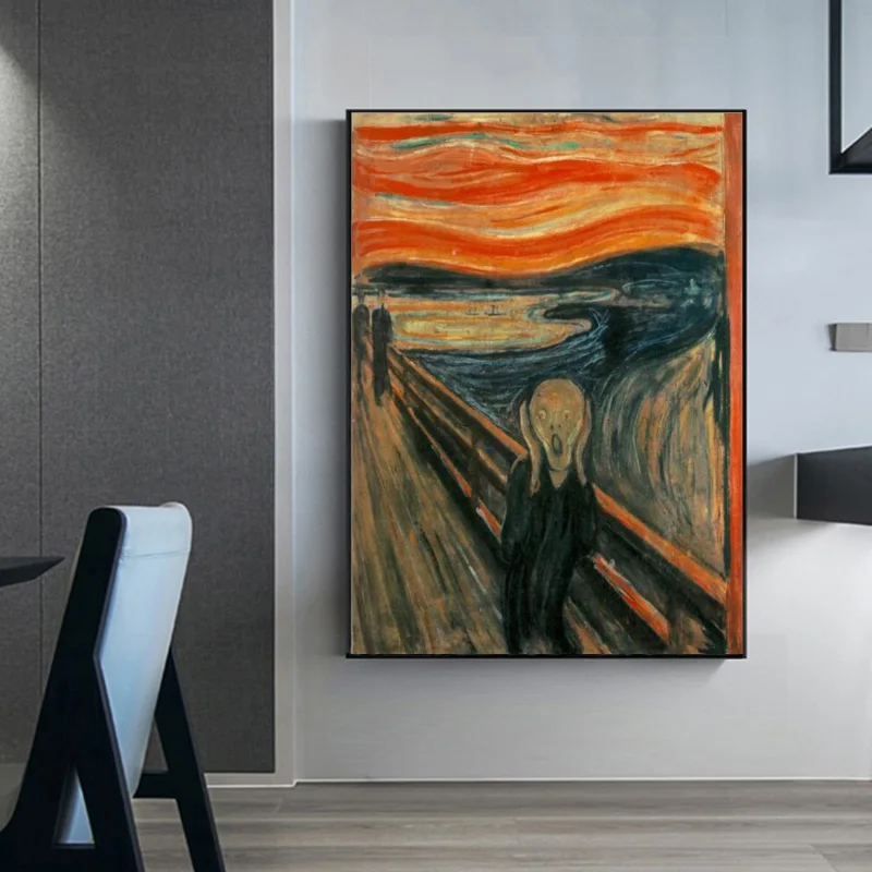 Edvard Munch The Cry знаменитые картины на холсте репродукции абстрактный классический