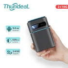 Мини DLP-проектор ThundeaL T042 2K 4K, портативный видеопроектор Pico Smart Android 9,0 Wi-Fi, домашний кинотеатр, кинотеатр, 3D видеопроектор