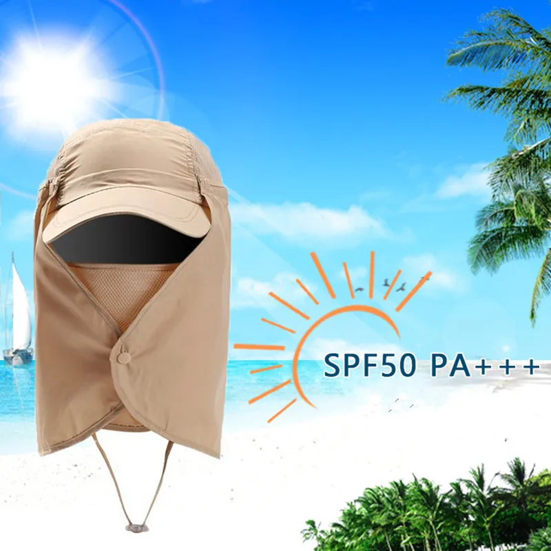 

2021 Waterproof Big Bucket Hats wide brim New Summer wind-proof Sun Hat SPF 50+ UV Protection Fishing Hat Fisherman Cap 10pcs