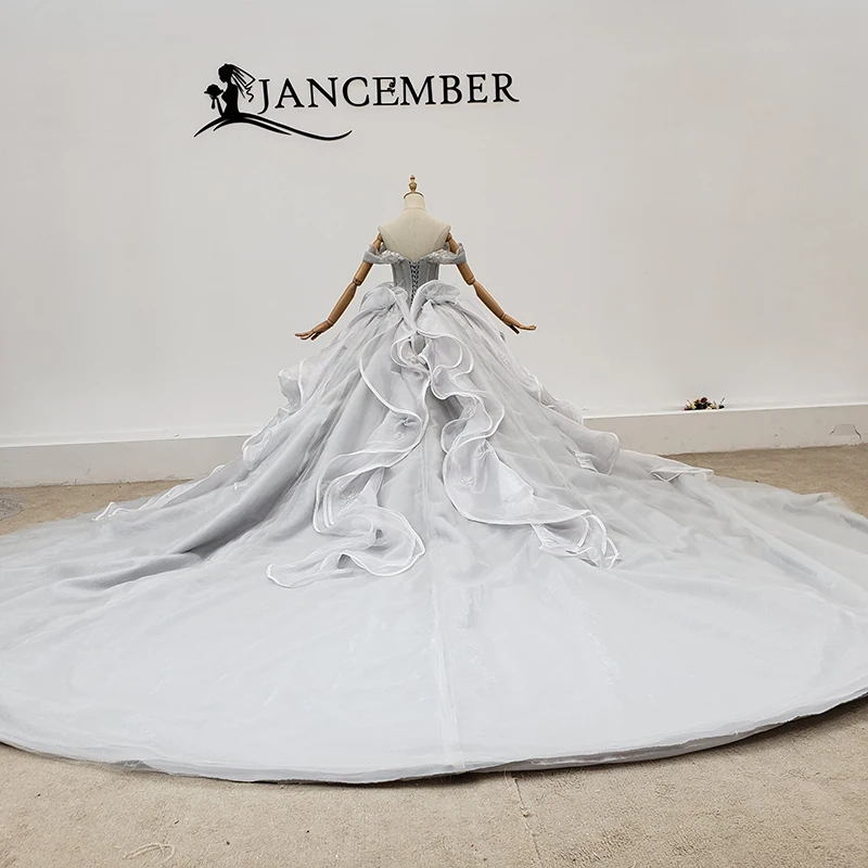 AIJINGYU Simple Beach Dresses Wear For Bride Satin Designer Newest Plus Size Gown With Train Floral Evening Dress