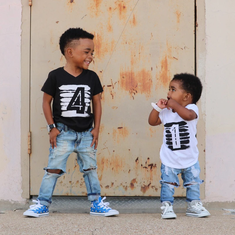 Летняя повседневная одежда футболка для мальчиков и девочек топы Одежда