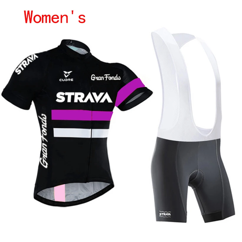 

Трикотажный комплект для женщин STRAVA 2021, Женская Спортивная одежда для горного велосипеда, трикотажная велосипедная форма с коротким рукаво...