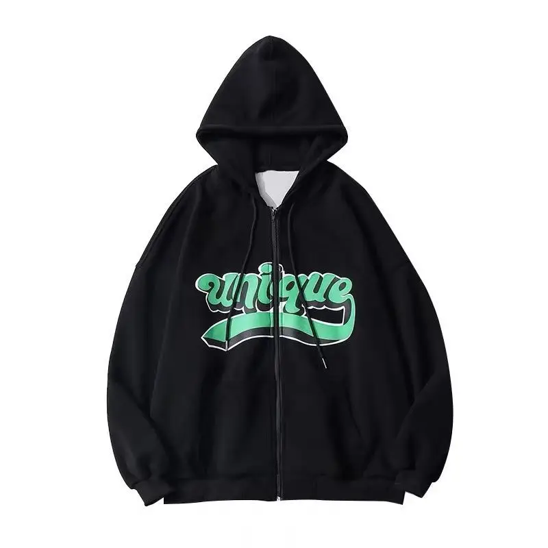 Европейские и американские толстовки на молнии с надписью Женский уличный