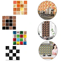 30pcsset flat colorful marble mosaic hard tiles wall sticker peel and stick backsplash kitchen bathroom wardrobe home