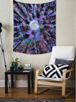 nature wall tapestry tree forest sky moon psychedelic carpet tapestry tent hippie tree mandala tapiz landscape