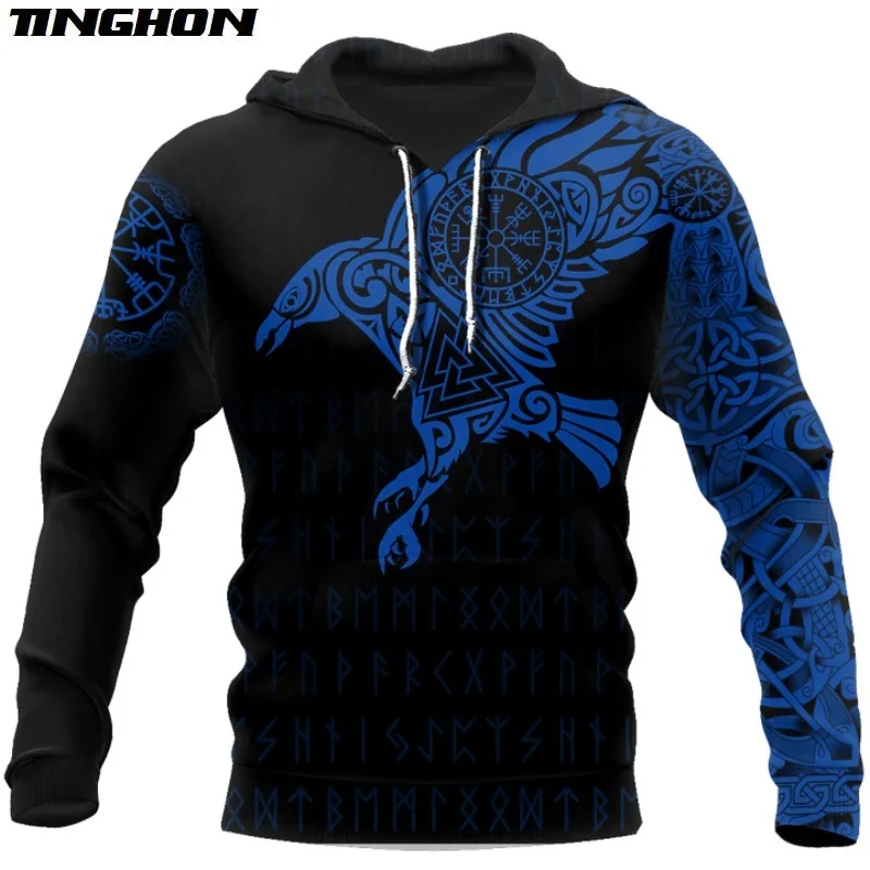 

Viking - The Raven of Odin Tattoo 3D Printed Men hoodies Harajuku Fashion Hooded Sweatshirt Unisex hoodie sudadera hombre 02