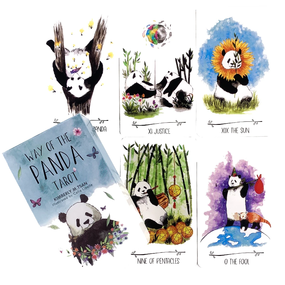

Way of The Panda Tarot Cards Witchcraft Supplies High Quality Divination Prophecy Fortune-telling Tarot Deck 78 Cards Astrology