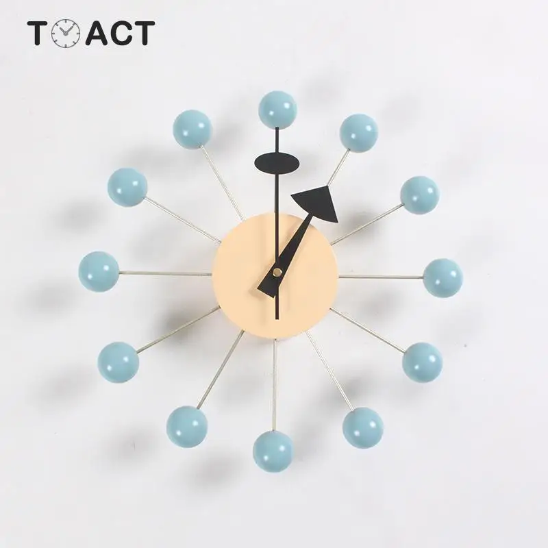 Настенные часы в скандинавском стиле Объемные деревянные бесшумные украшения