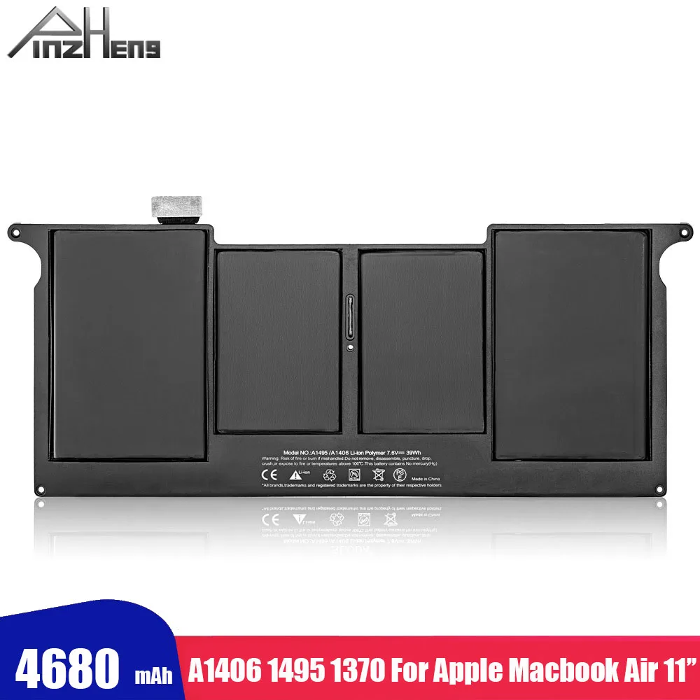 Новый аккумулятор PINZHENG для ноутбука Apple Macbook Air 11 дюймов A1370 A1465 A1495 2012 лет с