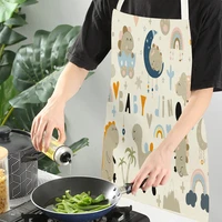 animal print sleeveless apron kitchen womens apron home cooking baking waistline no 2 restaurant apron apron