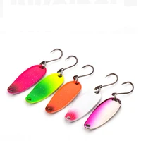 1pcs single hook lure spoon fishing lures pesca wobblers spinner baits shads sequin metal jigging baits fishing accessories