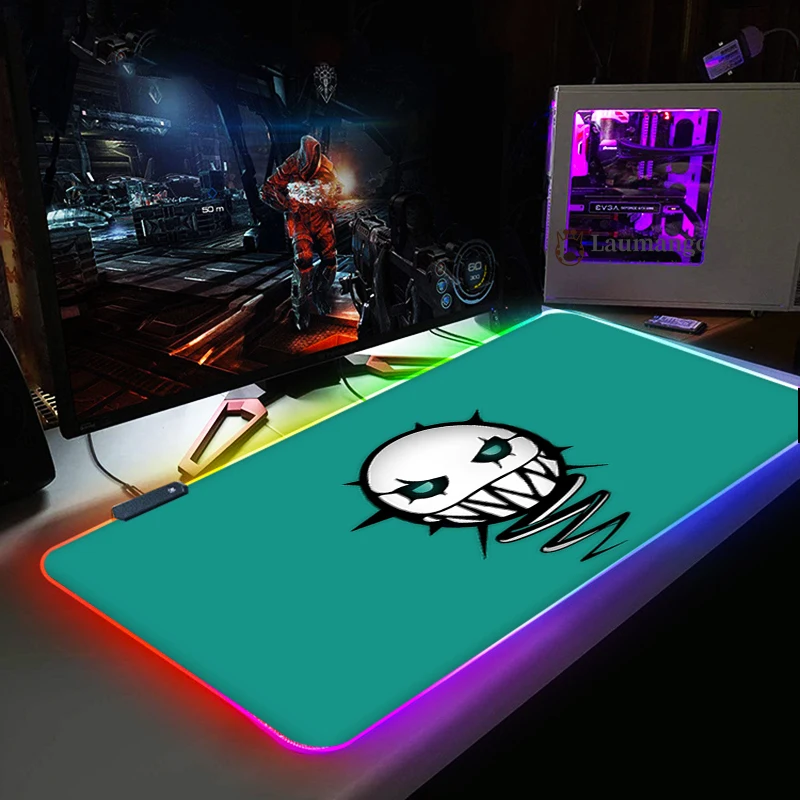RGB компьютерный светящийся игровой коврик для мыши Радуга шесть осады Красочный