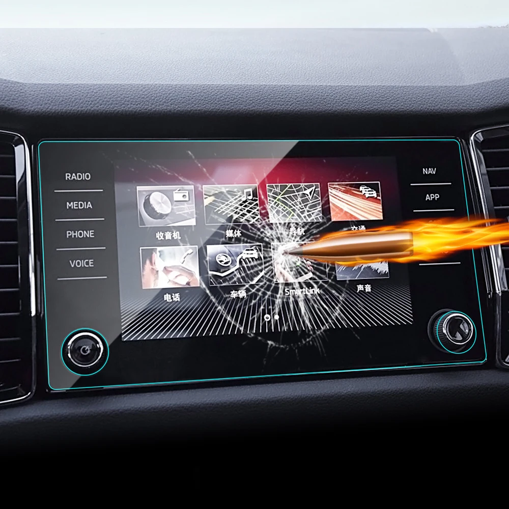 6 5 8 9 дюймов для Skoda Kodiaq Karoq Автомобильный GPS навигатор закаленное стекло Защита